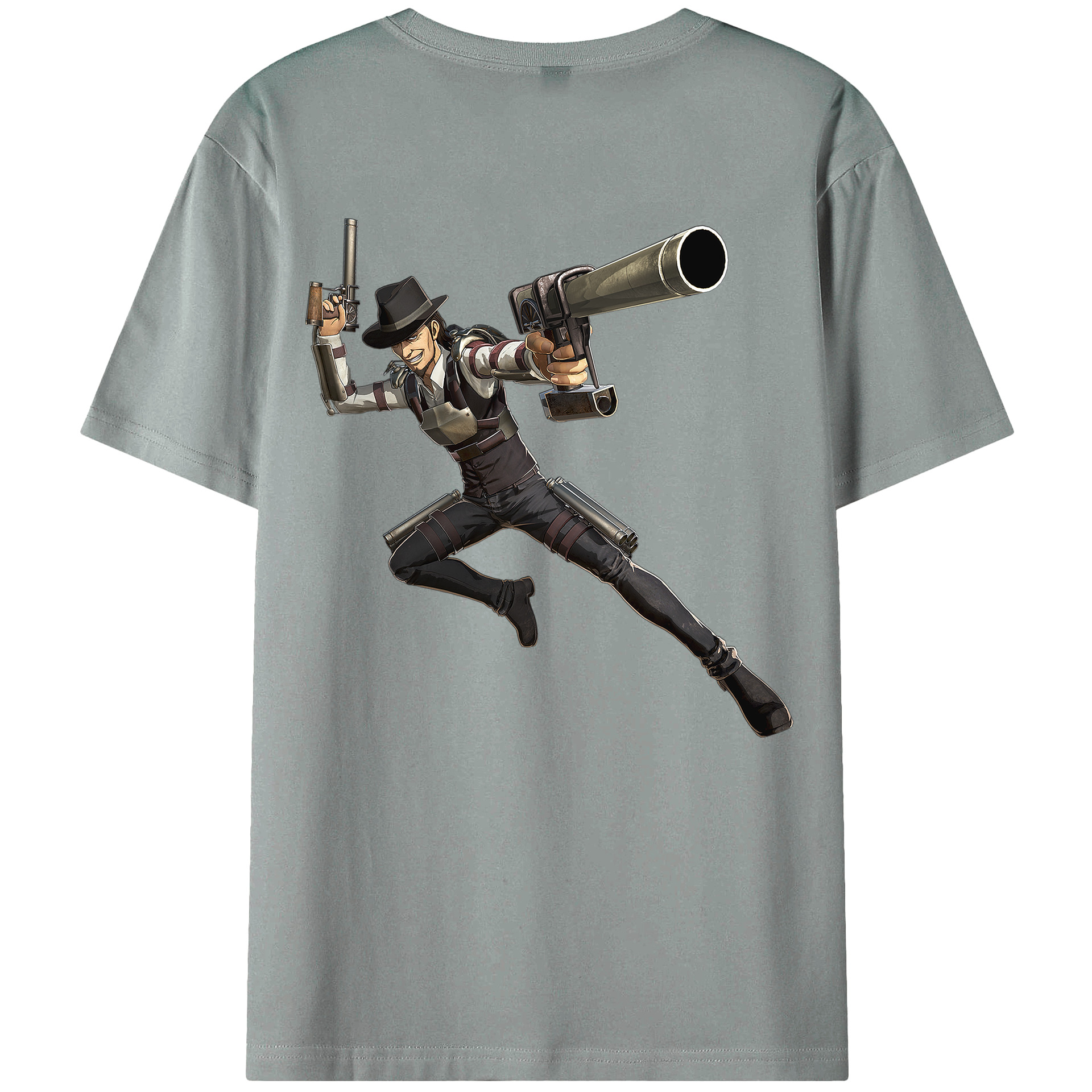 （画像用） 進撃の巨人 Attack on Titan 綿100％ メンズ半袖Tシャツ（バックプリント） 通気性